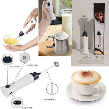 Rechargeable Electric Milk Frother & Coffee Whisk