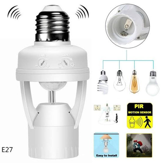 E27 PIR Motion Sensor Light Bulb Socket