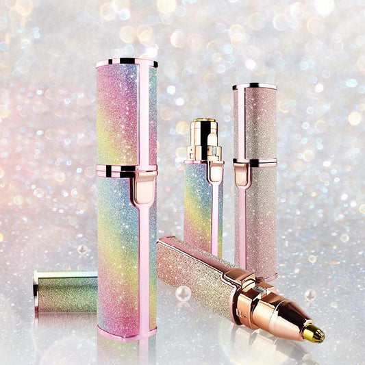 2-in-1 Rechargeable Glitter Eyebrow Trimmer & Facial Hair Shaver