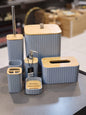 Modern 6-Piece Fluted Bathroom Accessory Set